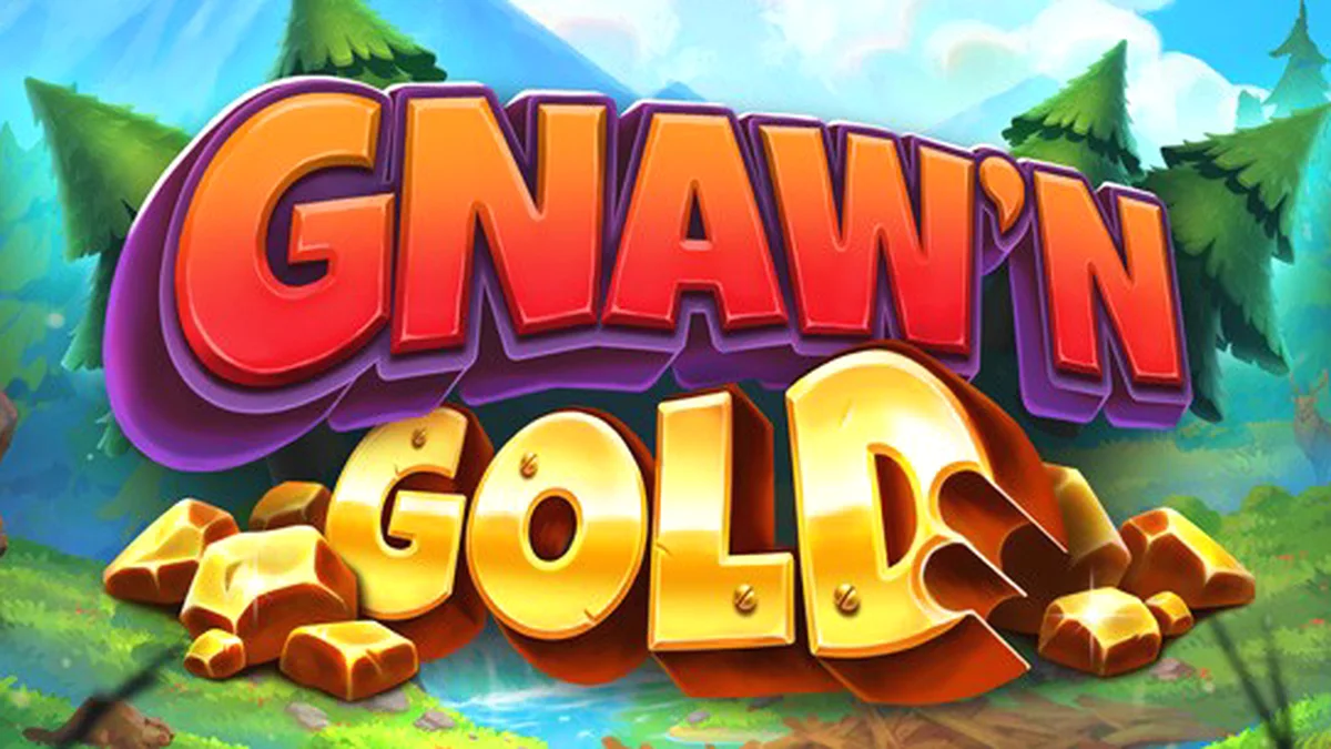 Isang masiglang visual ng Gnaw’n Gold slot na nagpapakita ng mga beaver at gintong simbolo.